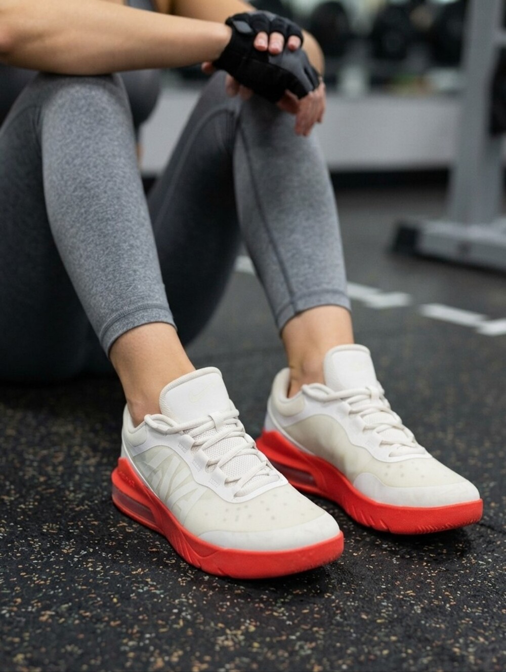 Nike‎ Court Air Max Vapor Wing MS Sneakers White/Orange CI9838-102 size 8